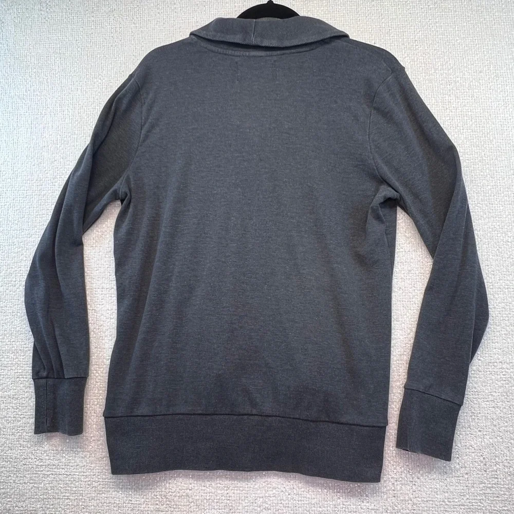 Banana Republic Mens Gray Shawl Collar Pullover‎ Sweatshirt Lounge Top